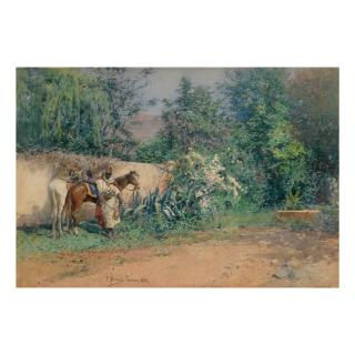 Gustavo Simoni - A Syce With His Horses