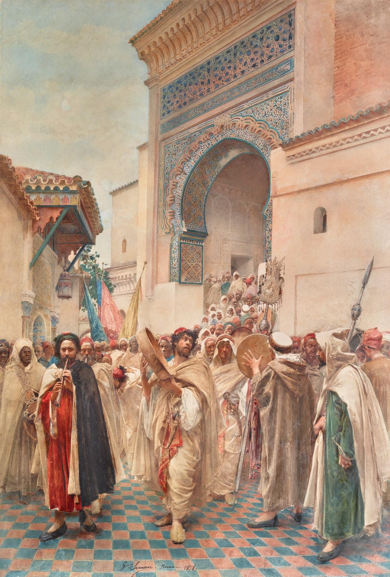Gustavo Simoni - Celebration Outside The Mosque Of Sidi Boumediene, Tlemcen