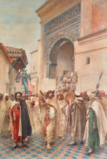 Gustavo Simoni - Celebration Outside The Mosque Of Sidi Boumediene, Tlemcen