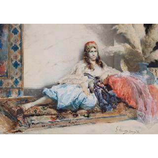 Gustavo Simoni - Odalisque Au Pantalon Bleu