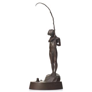 Gusten Lindberg - A young boy fishing