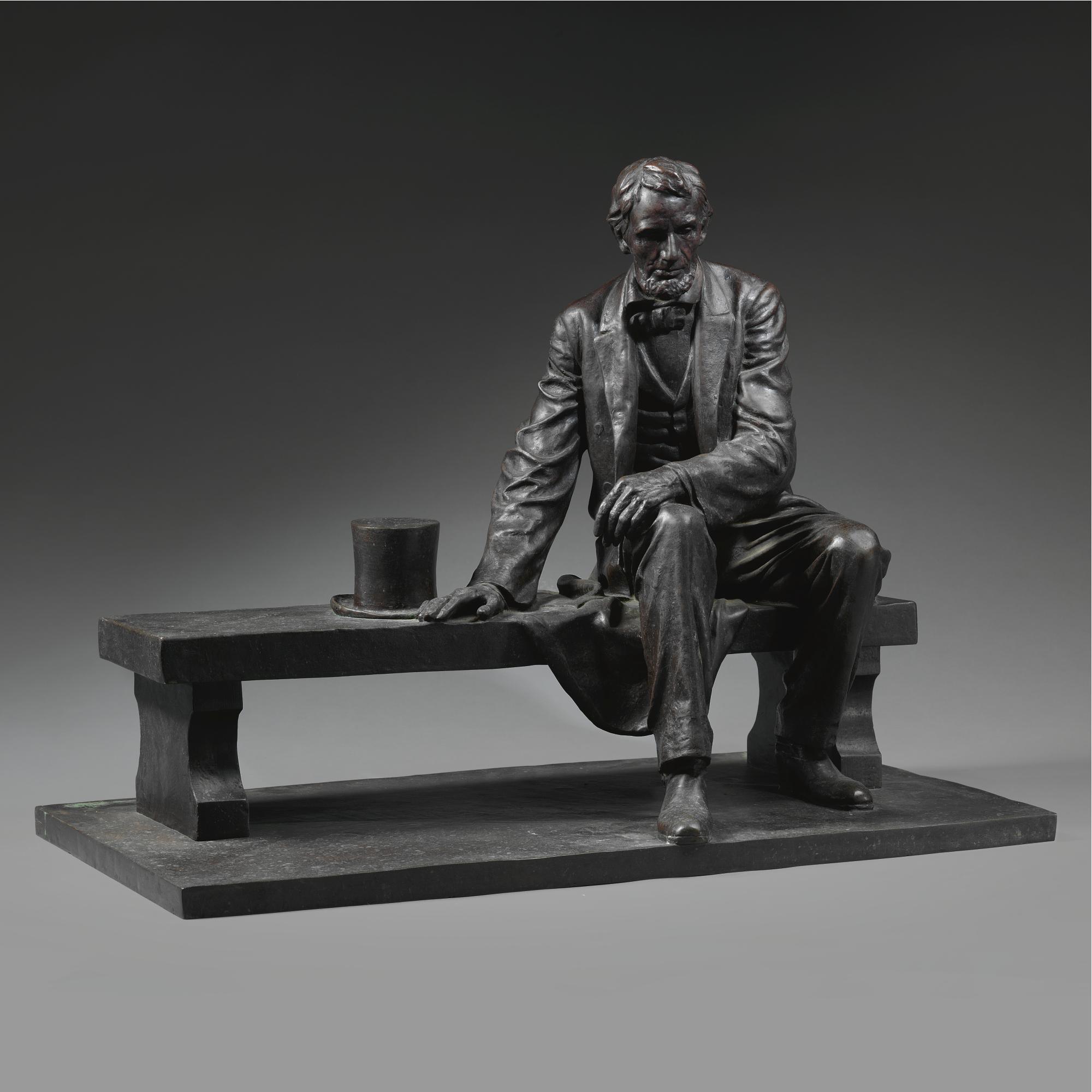 Gutzon Borglum - Maquette For Lincoln Memorial In Newark