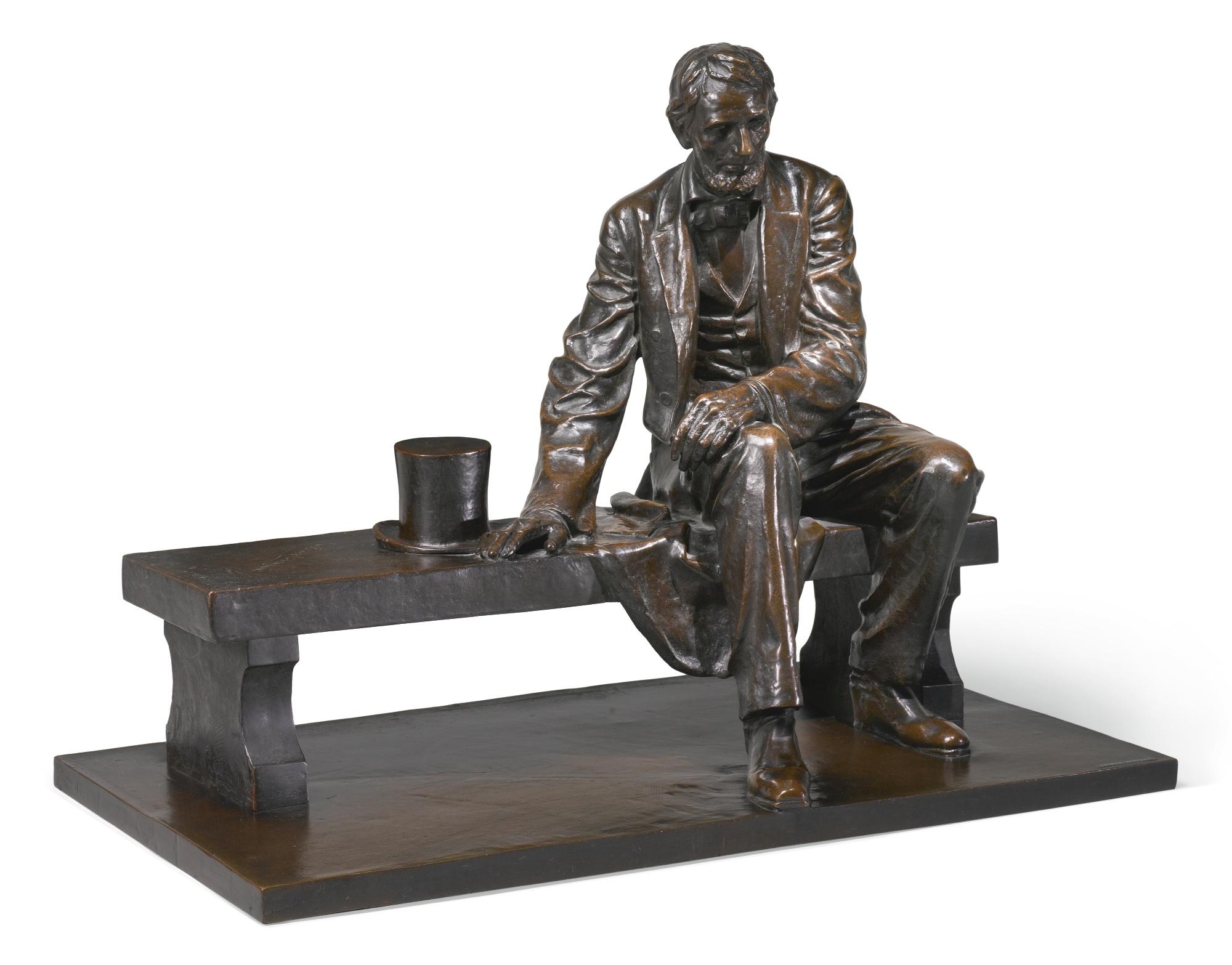 Gutzon Borglum - Maquette For Seated Lincoln