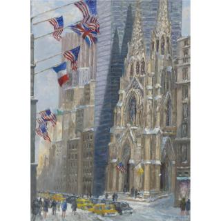 Guy A. Wiggins - St. Patrick\'S And Its Neighbors After Snowfall