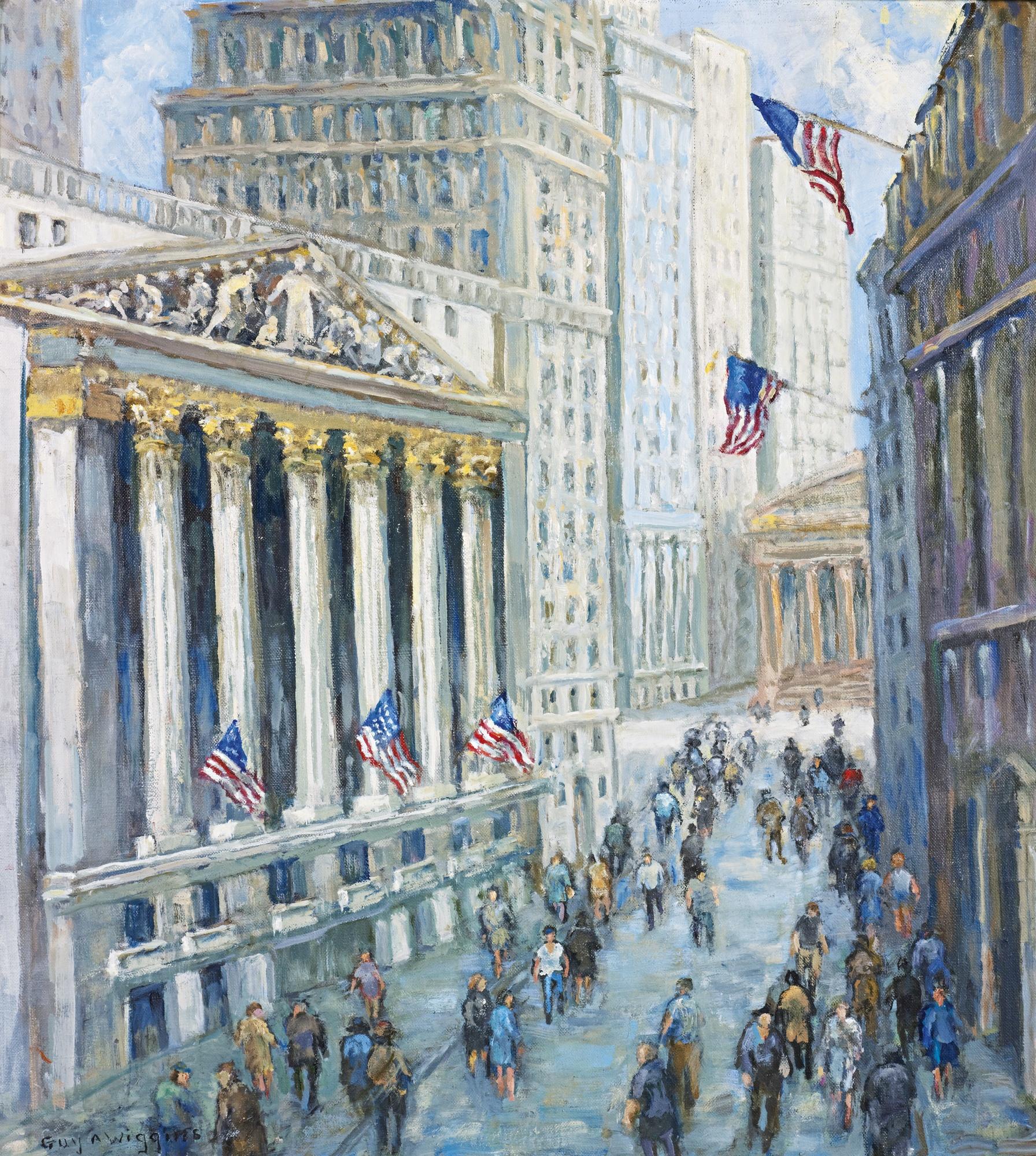 Guy Arthur Wiggins - The New York Stock Exchange And The Financial District