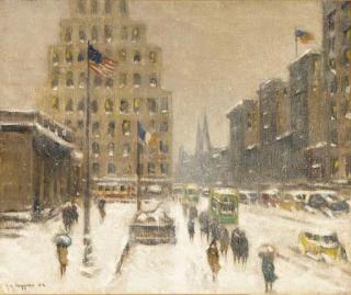 Guy Carleton Wiggins - 5th Ave, Midtown, Winter