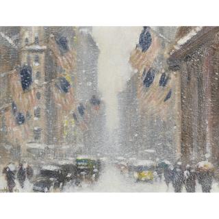 Guy Carleton Wiggins - Blizzard On Washington\'S Birthday, 5Th Avenue