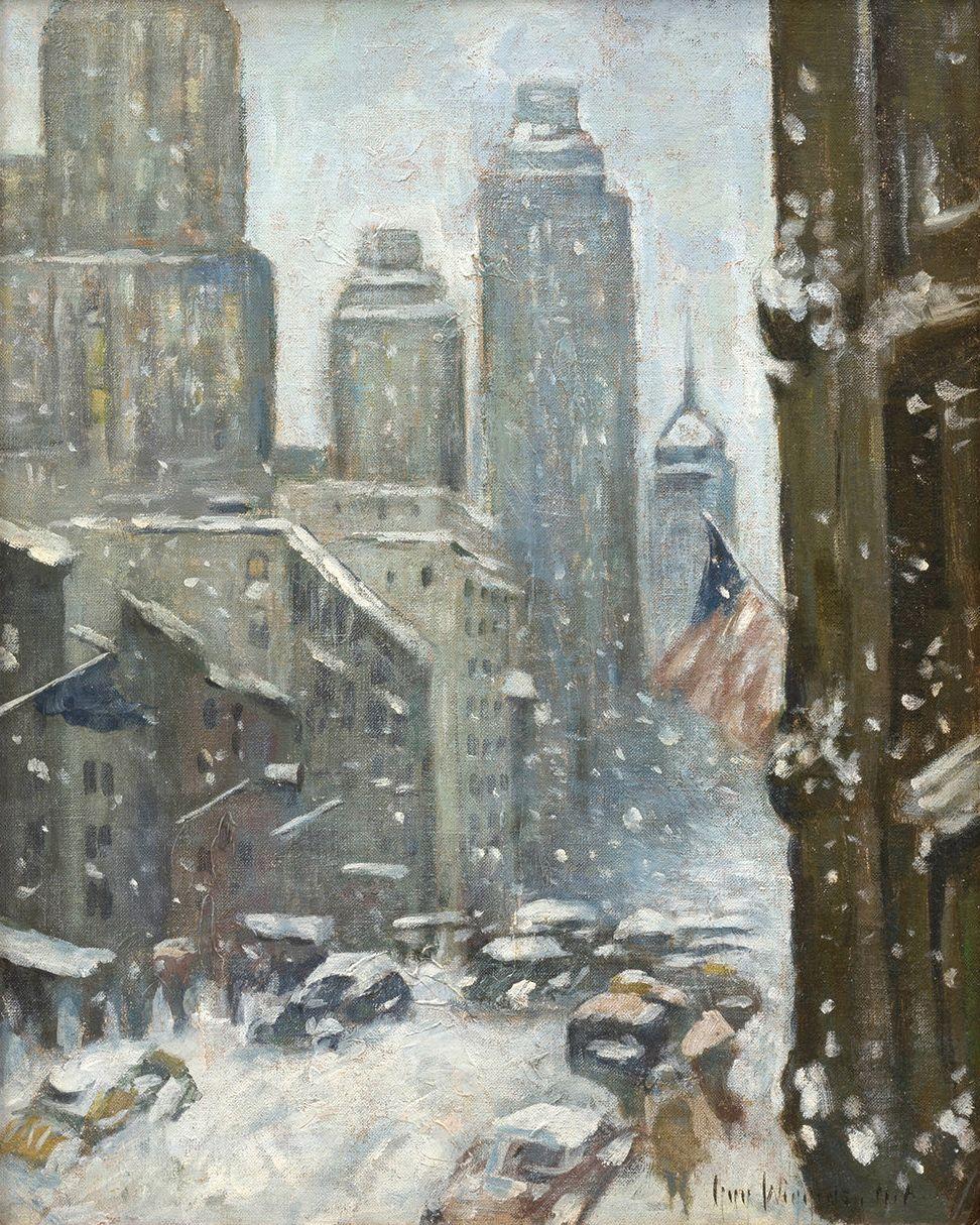 Guy Carleton Wiggins - Blustery Day, N.Y.C.