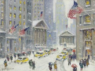 Guy Carleton Wiggins - Broad Street Winter