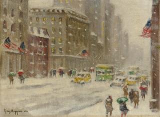 Guy Carleton Wiggins - Fifth Avenue Storm