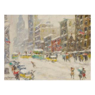 Guy Carleton Wiggins - New York Winter Scene