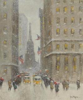 Guy Carleton Wiggins - Old Trinity in Winter