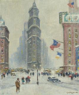 Guy Carleton Wiggins - Times Square, Winter