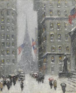 Guy Carleton Wiggins - Wall Street In Winter