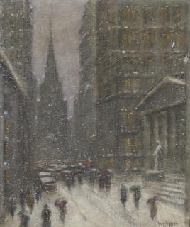 Guy Carleton Wiggins - Wall Street, Winter