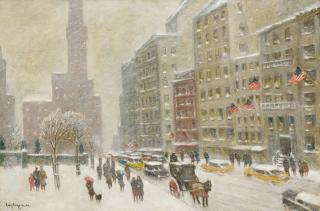 Guy Carleton Wiggins - Winter\'S Storm On Central Park South