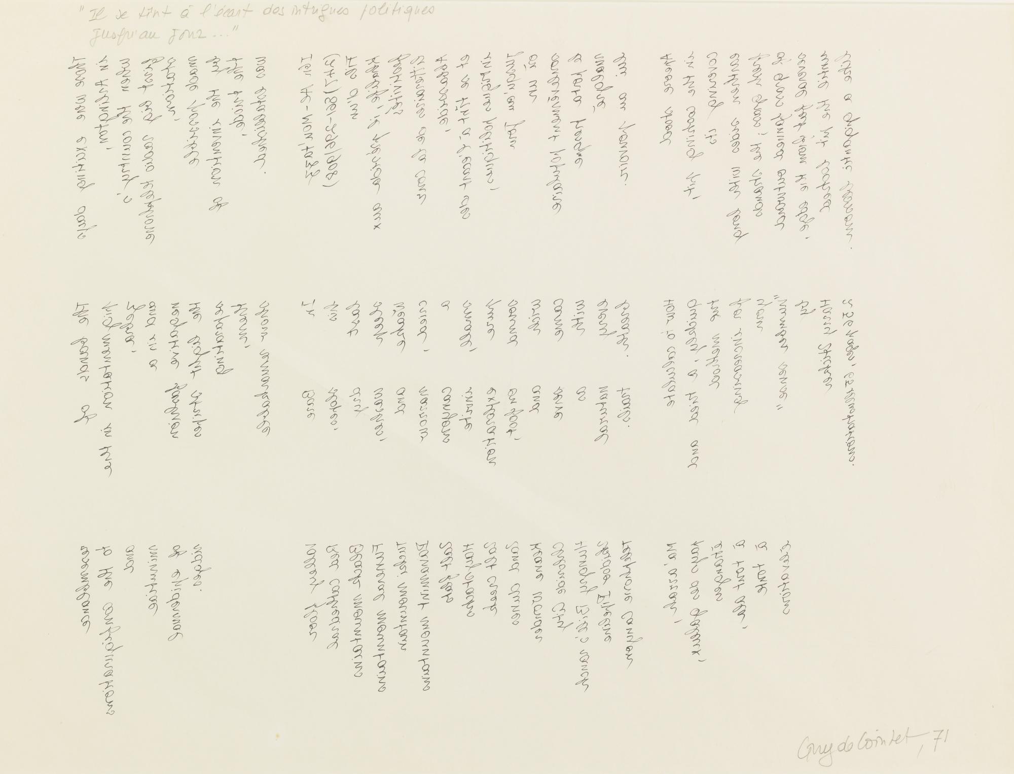 Guy de Cointet - Il Je Tînt Á L\'Écart Des Intrigues Politiques Jusqu\'Au Jous...