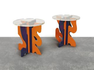Guy De Rougemont - Tabourets Quadrilles (Stools) (Two Works)