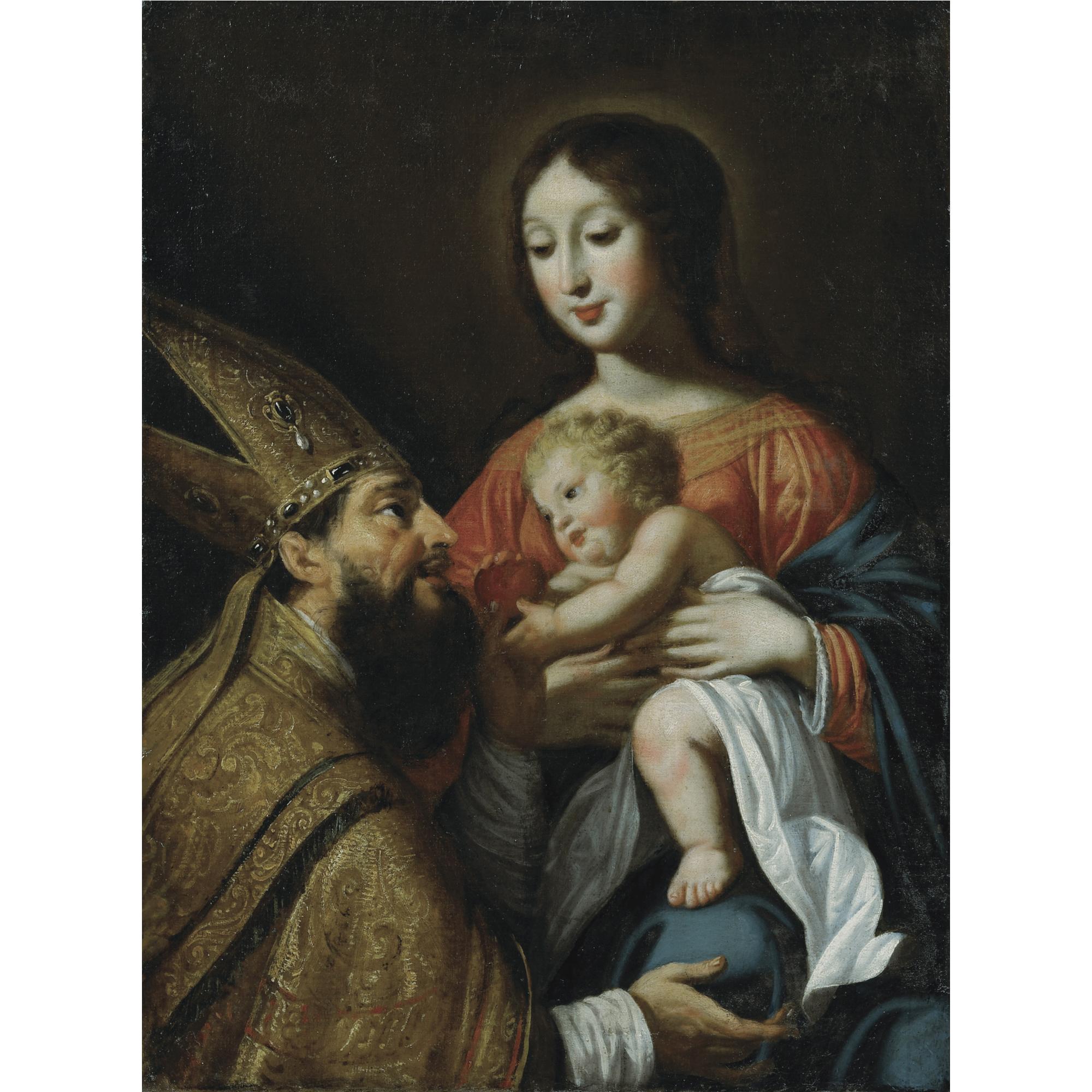Guy François - The Madonna And Child With Saint Augustine