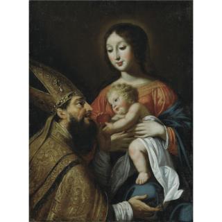 Guy François - The Madonna And Child With Saint Augustine