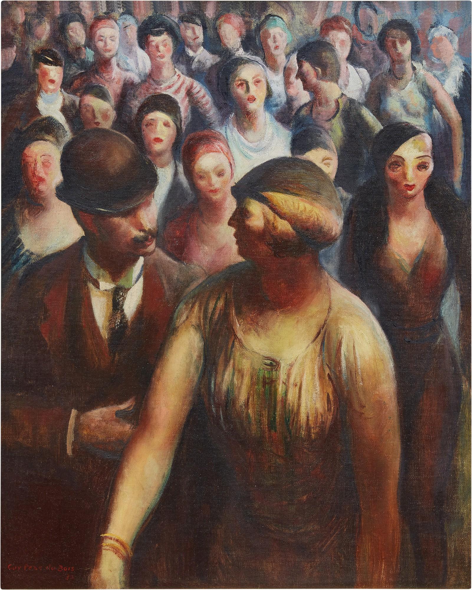 Guy Pène Du Bois - Conversation in a Crowd