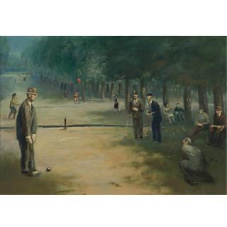 Guy Pène du Bois - Croquet Players, Luxembourg Gardens