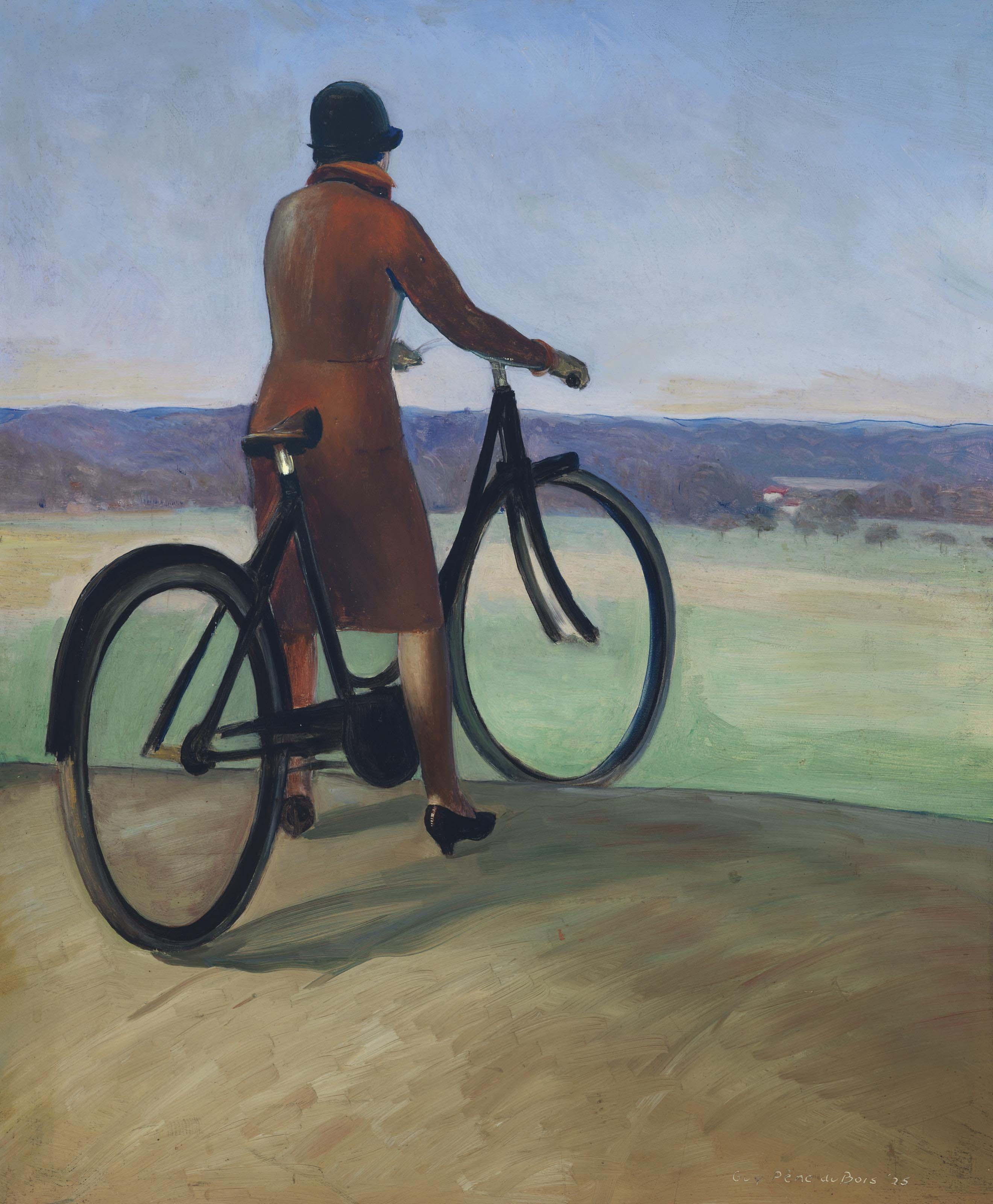 Guy Pène Du Bois - Girl on Bicycle