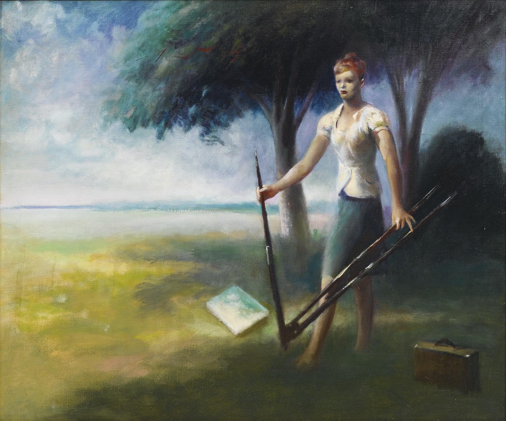 Guy Pène Du Bois - Girl Sketching