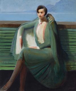 Guy Pène Du Bois - Lady in a Cloak (Mrs. Charles E. (Fern) Bedaux)