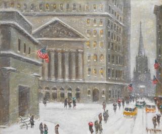 Guy Wiggins - Broad And Wall Streets, In Winter