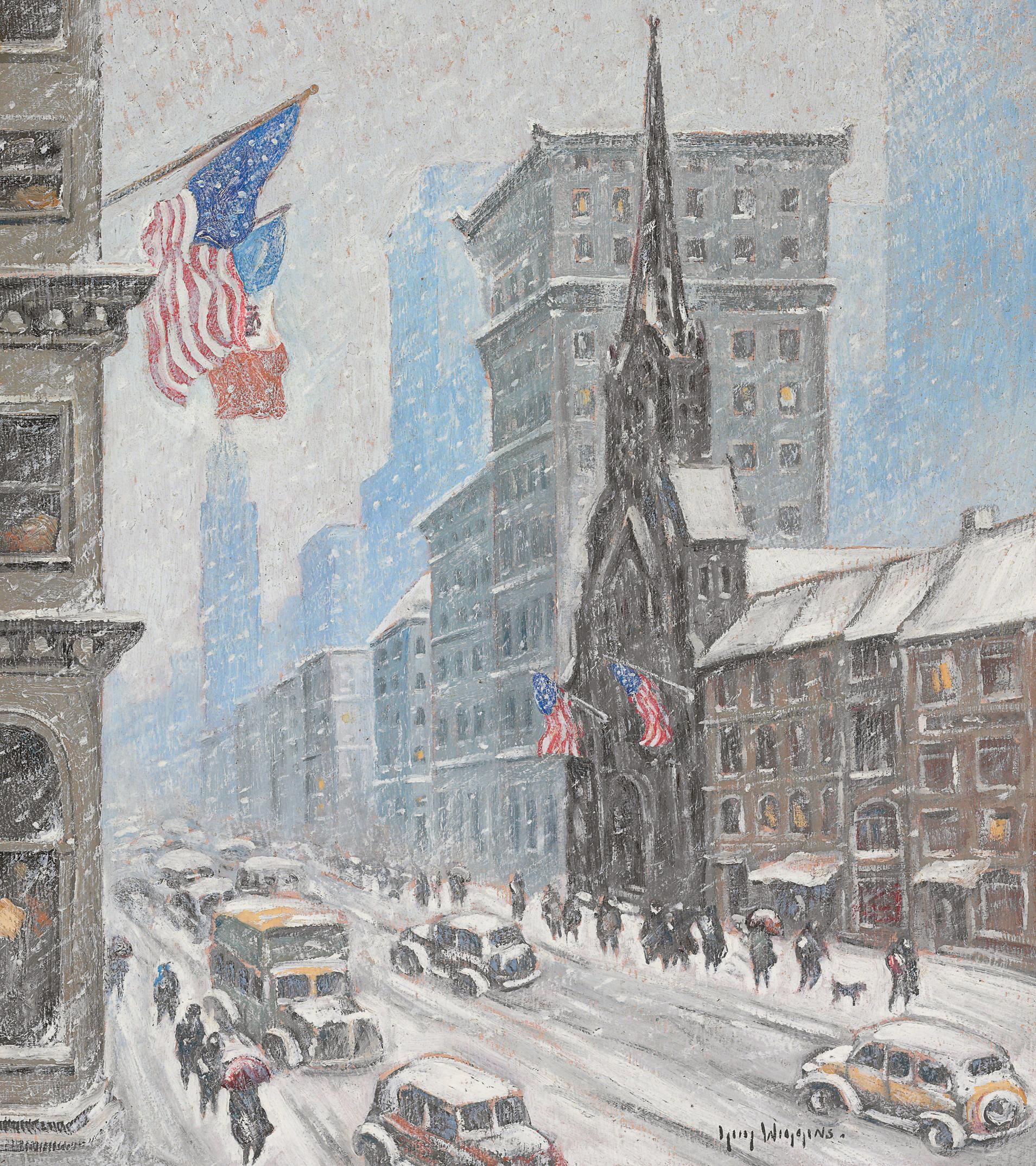 Guy Wiggins - Fifth Avenue in the Snow