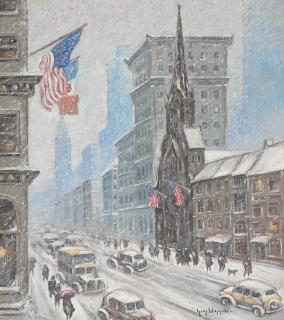 Guy Wiggins - Fifth Avenue in the Snow