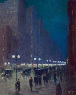 Guy Wiggins - Lower Fifth Avenue at Night