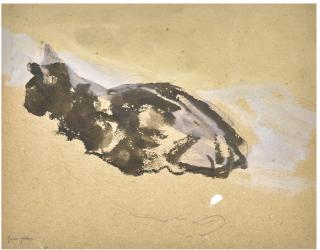 Gwen John - A Black Cat Facing Left