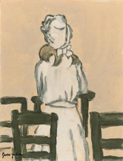 Gwen John - Girl standing in a Church