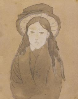 Gwen John - Little Girl With Large Straw Hat