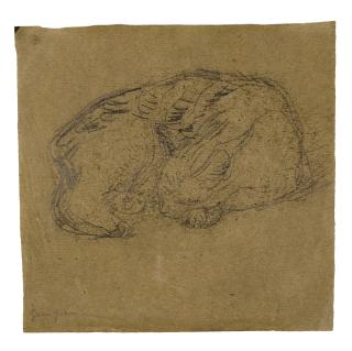 Gwen John - Sleeping Tortoise-Shell Cat