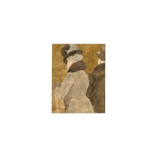 Gwen John - Three Quarter Back View Of An Old Lady In Grey