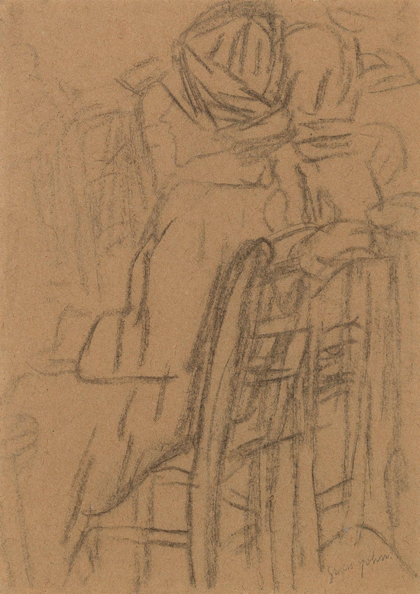 Gwen John - Two Girls Seated in Church