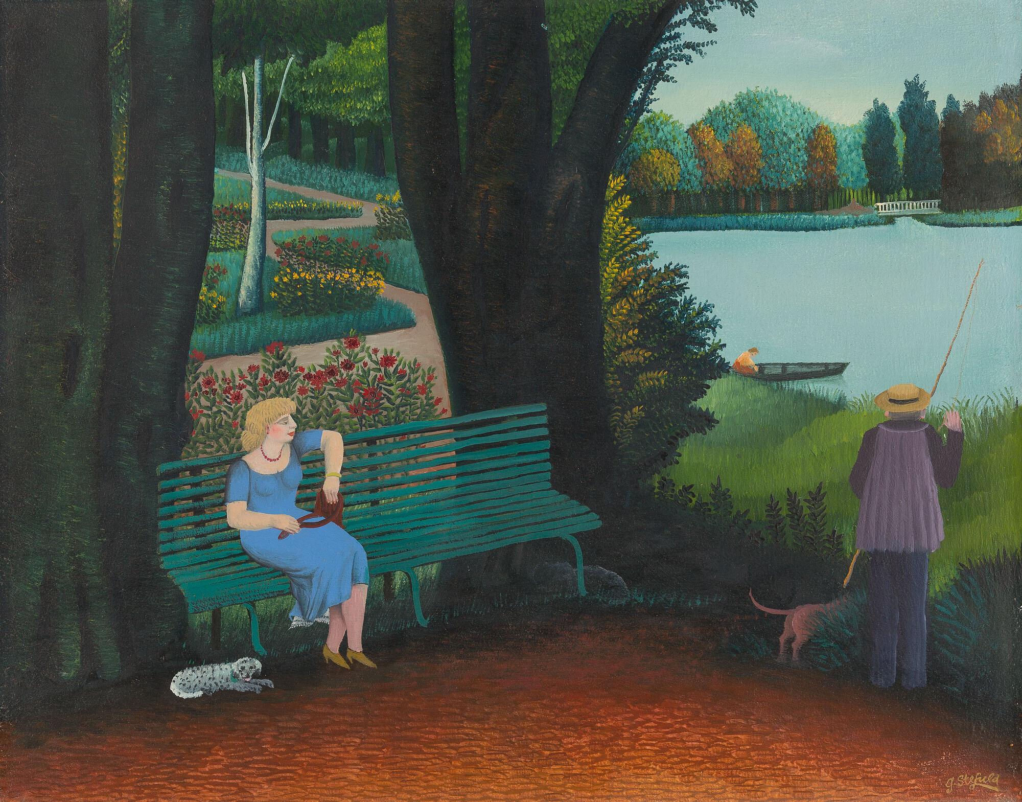 Gyorgy Stefula - Dame im Englischen Garten.