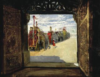 Gyula Tornai - Hungarian elephants In A Procession