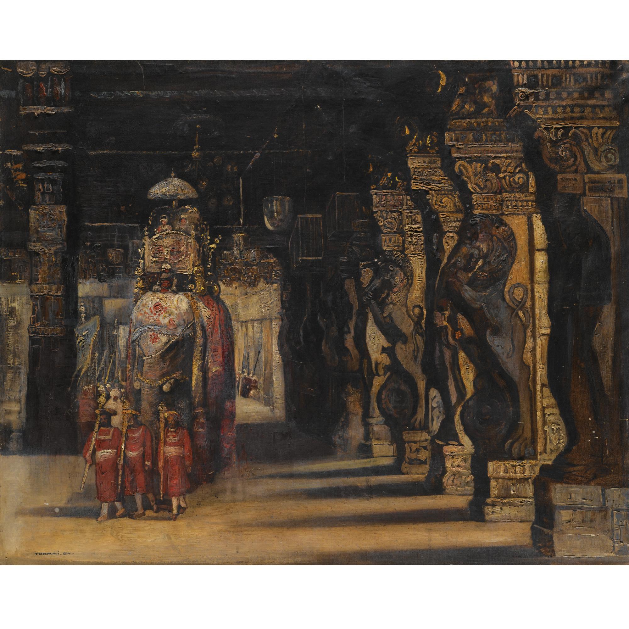 Gyula Tornai - Hungarian Indian Procession With Elephant