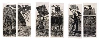 H.A.P Grieshaber - Die Lorelei. Die Legion. CCA. Aus: Der Rhein