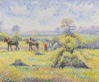 H. Claude Pissarro - Moisson À Champigny-Orne
