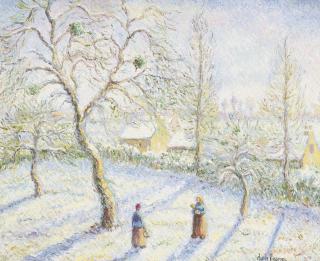 H. Claude Pissarro - Soleil Du Matin, Sur La Neige À Placy