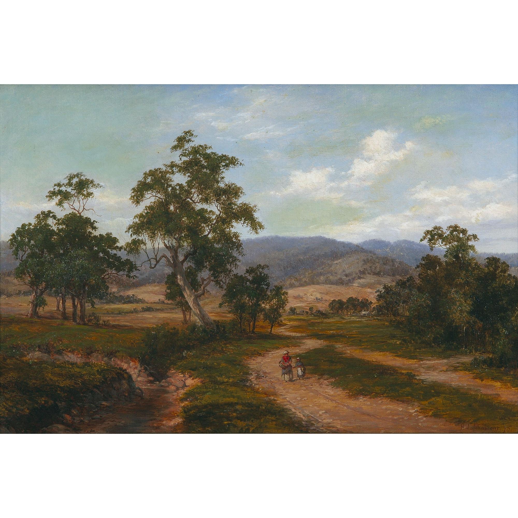H. J. Johnstone - Australian Towards The Black Hill, Payneham S.A