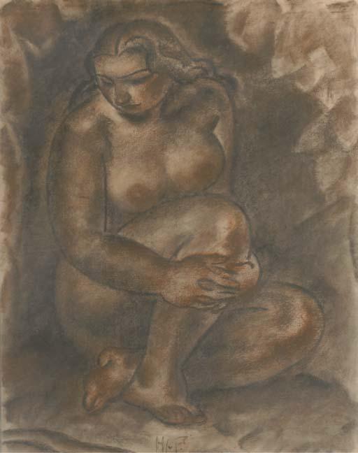 H.J. van Piggelen - Seated nude