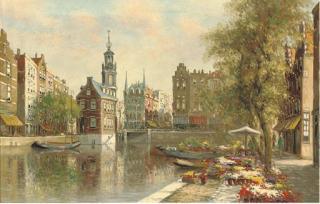 H. Ten Hoven - A canal, Amsterdam