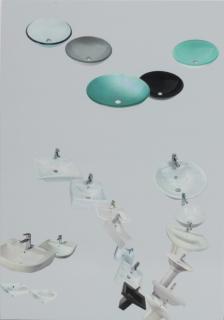 Haegue Yang - Hardware Store Collage - Bauhaus Bathroom Sinks #1