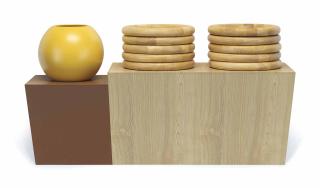 Haim Steinbach - together naturally (tri-part Scandinavian ash) V2